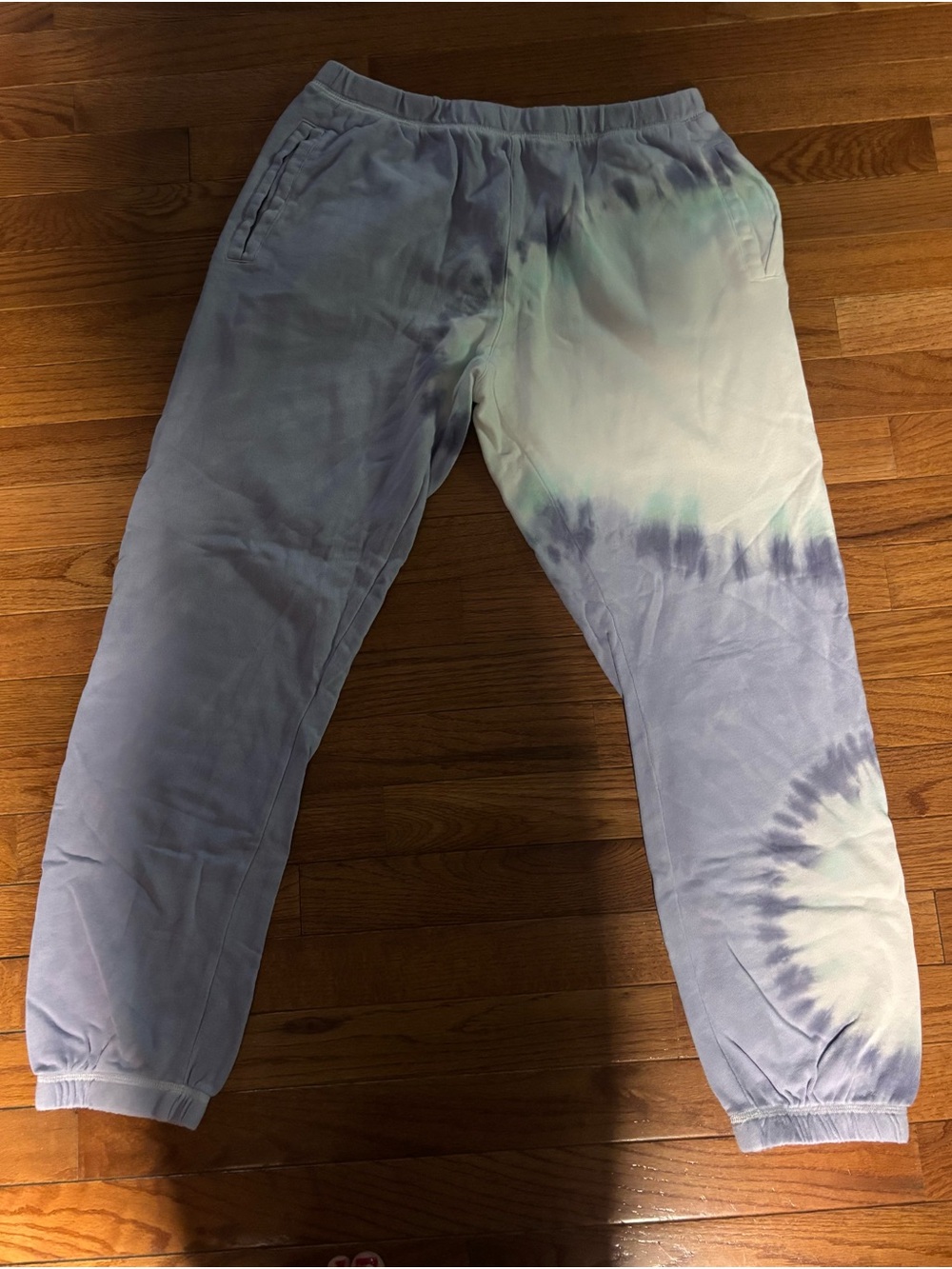 Z supply Tie-Dye Jogger Pants - Light Purple/White